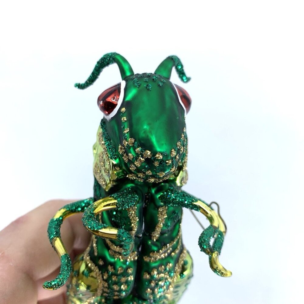 Whitehurst Grasshopper Hand Blown Fantasy Glass Ornament 5.75" Boxed Vtg Imports - Picture 5 of 13